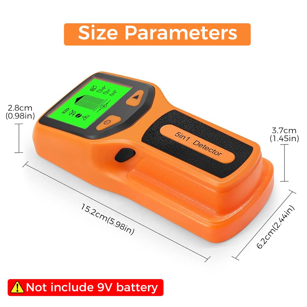 Serplex Stud Finder Wall Scanner with 5 Detection Modes, High Precision, Auto Calibration, LCD Display, Ideal for Detecting Wood, Metal, AC Wires for Home Renovation and DIY Projects Serplex Stud Finder Wall Scanner with 5 Detection Modes, High Precision, Auto Calibration, LCD Display, Ideal for Detecting Wood, Metal, AC Wires for Home Renovation and DIY Projects